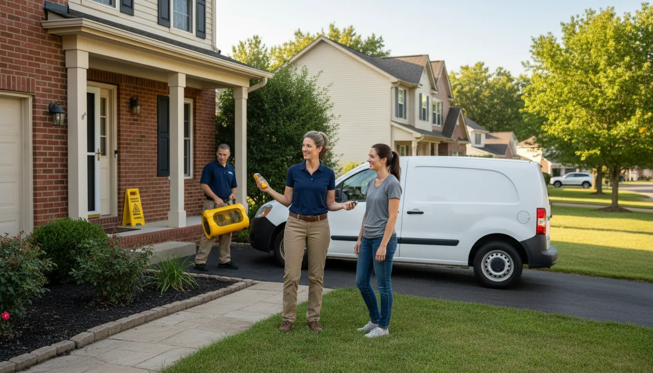 Residential water damage restoration in Saint Paris, OH